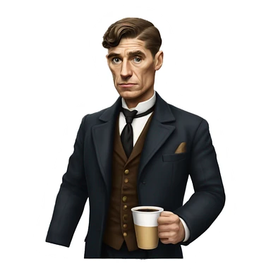thomas shelby drink coffee  sticker