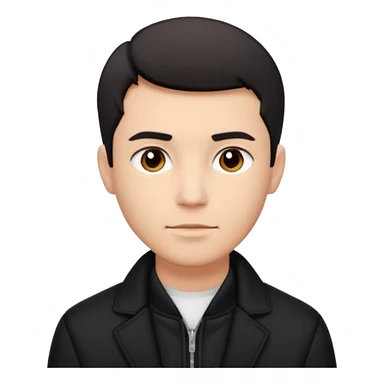 balck and white photo man in jacket sticker