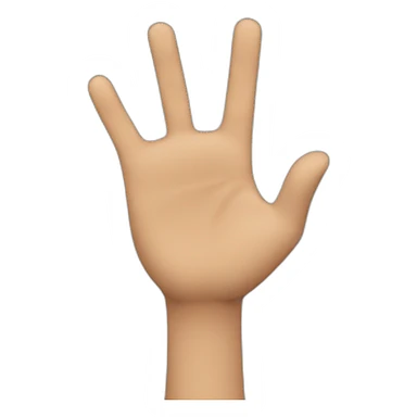 Mano haciendo un 3 sticker