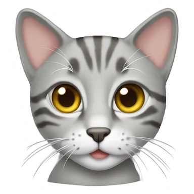 tabby gray cat sticker