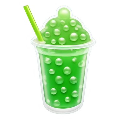green bubble tea sticker