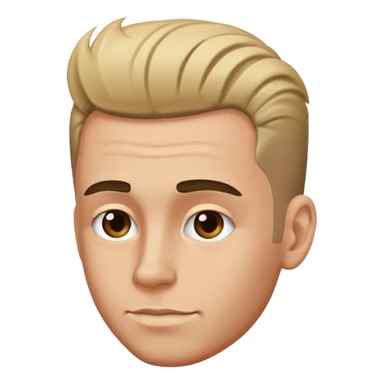 Greased back hair with fade on sides sticker