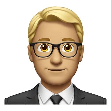 a white man looking like a ceo with glasses sticker