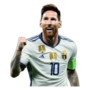 Messi qui fait la célébration de ronaldo sticker