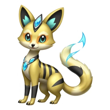 Genet-Meloetta-Zeraora-Primagen-fusion-creature  sticker