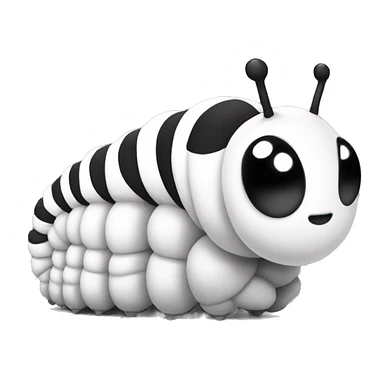 caterpillar in the color black and white like the Brittany  sticker