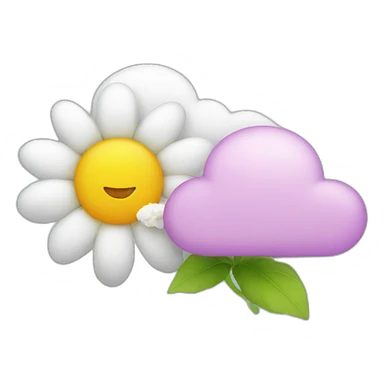 Flower and cloud sticker