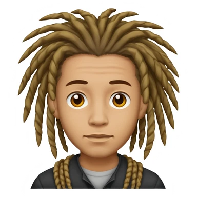 man light skin with dread hair sticker