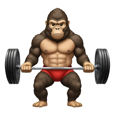weightlifting gorilla sticker