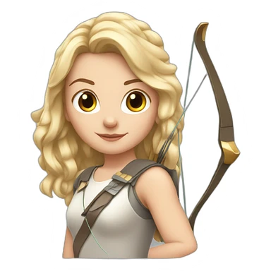 White Girl with bow and arrow  sticker