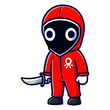 Squidgame guard red sticker