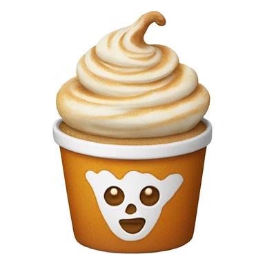 Realistic pumpkin latte sticker
