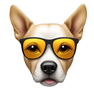 Dog wearing sun glasses  sticker
