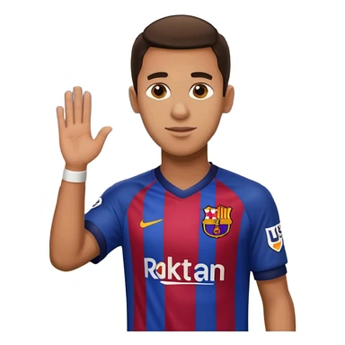 A Fc Barcelona player bribing a match official sticker