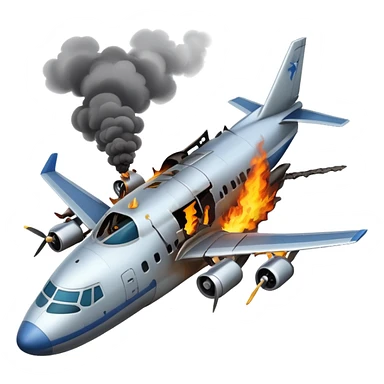 Plane crash sticker