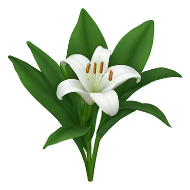 White Lily sticker