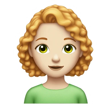 pale ginger hair girl with long eyelashes & freckles & green eyes sticker