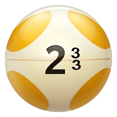 golden billiard ball with the number 23 sticker