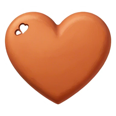 terracotta heart without face sticker