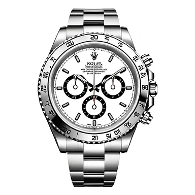 Rolex white and black watch with heavy details sticker