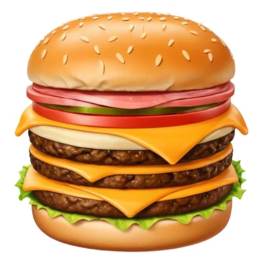 change the perspective angle to 5–20° gentle bird’s-eye angle of these chees burgur  sticker