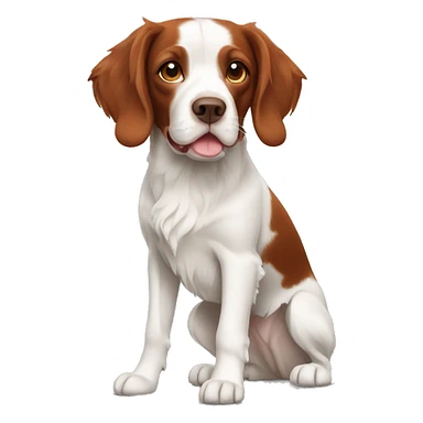 Brittany spaniel full body sticker