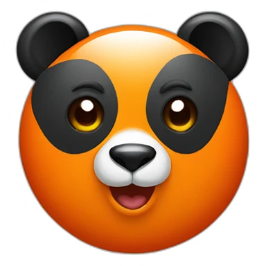 A panda orange sticker