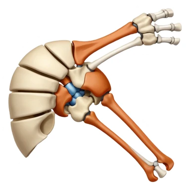 The bones of one shoulder sticker