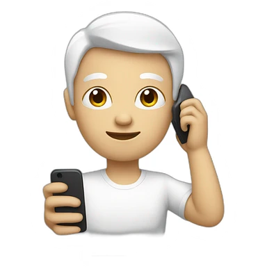 white human with phone sticker
