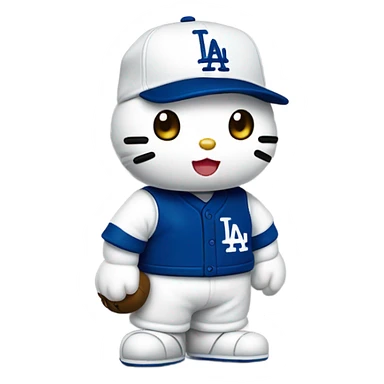 Los Angeles Dodgers hello Kitty sticker