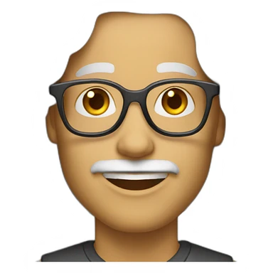 white 53 years brown blonde wavy long hair with glasses sticker