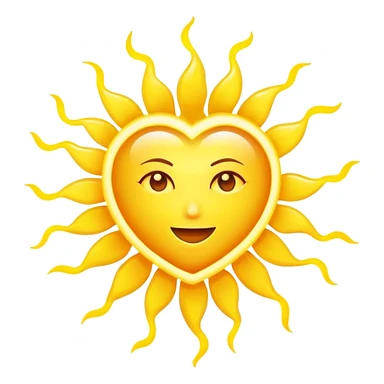 Heart sun  sticker