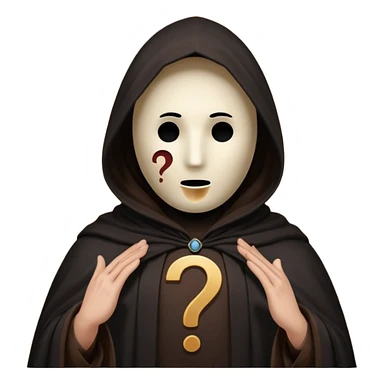 mysterious figure with mark ?, no face sticker