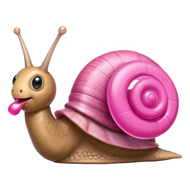 cute snail with a pink pacifier sticker