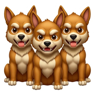 Perro de tres cabezas sticker