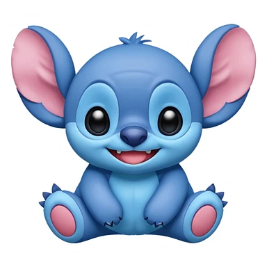 Stitch in  rosa sticker
