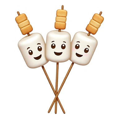 marshmallows on skewers sticker