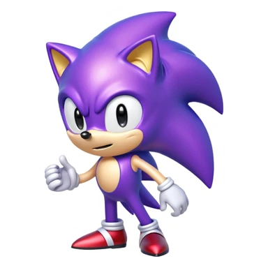 glitter purple sonic sticker
