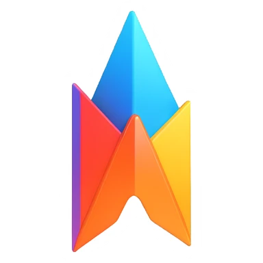 icon for browser extension called WordSpike, 3D macOS style, vivid details, with a sharp stylized W and dynamic color gradients, glossy finish sticker