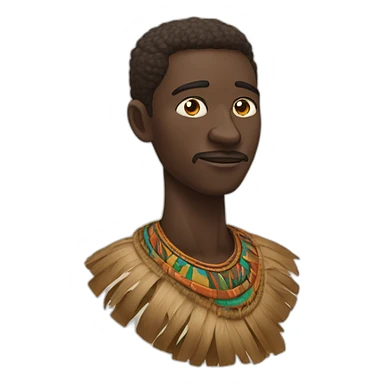 Un homme d’une tribu africaine sticker