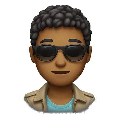 Boy with sunglasses sticker