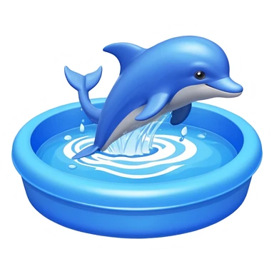 Dolphin kiddie pool sticker