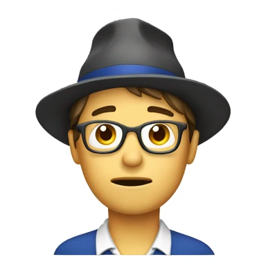 exhausted teacher with French hat sticker