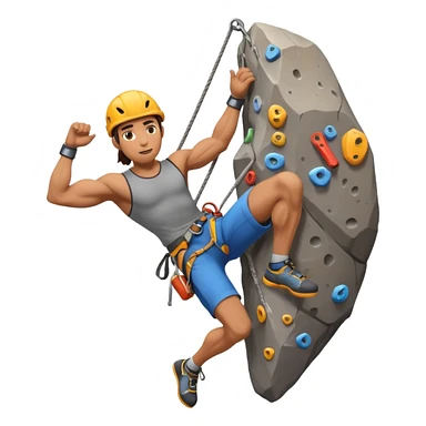 rock climber on wall action pose sticker