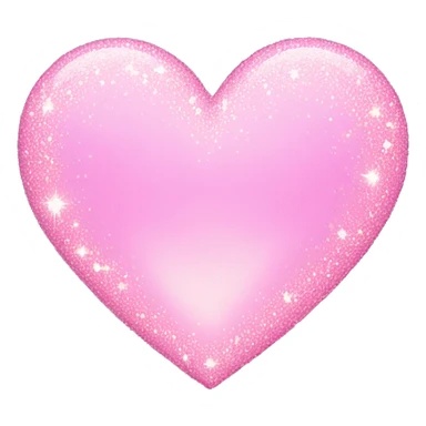 Light pink sparkling heart sticker