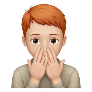 Create a shyness imoji Boys imoji Boys imoji hand in face hand in full face create a shame boys imoji full face cover in hand sticker
