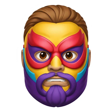 Luchador with beard sticker
