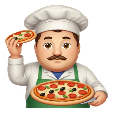 italian chubby pizza maker sticker