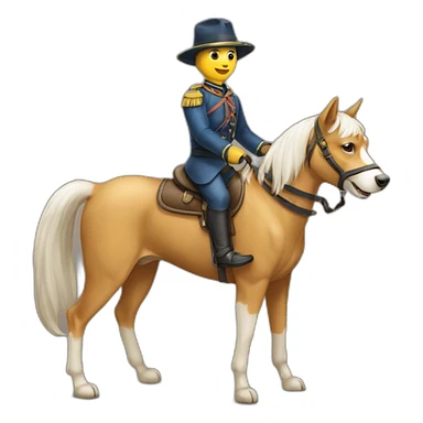 Chien sur un cheval sticker