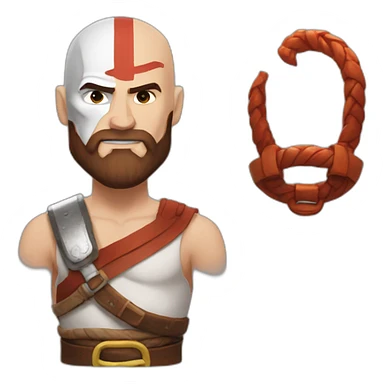 Kratos avec la tête d'hermès dans la main sticker